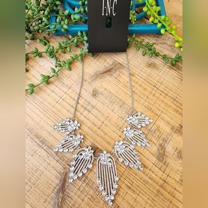 I.N.C. Silver-Tone Crystal Statement Necklace NWT & ready to party!
